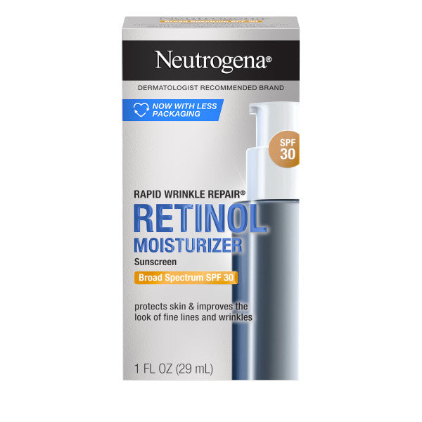 Neutrogena Rapid Wrinkle Repair Retinol Moisturizer with Sunscreen Broad Spectrum SPF 30, 1 Fl. Oz