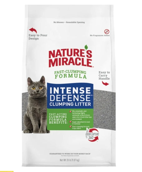 Nature’s Miracle Intense Defense Clumping Litter – 20 lbs