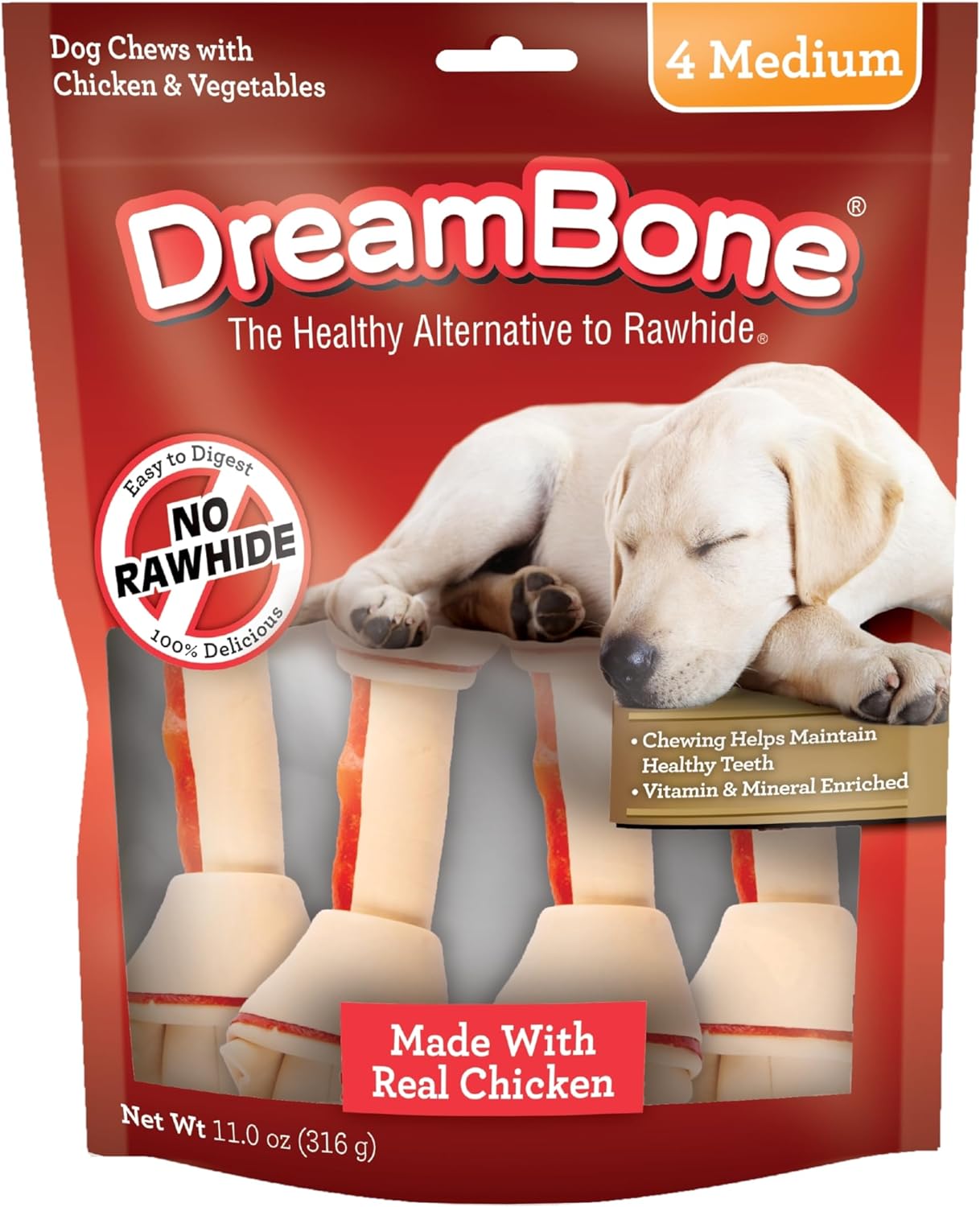 DreamBone Dog Chews – Medium 4pcs