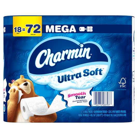 Charmin ultra soft 18 rolls