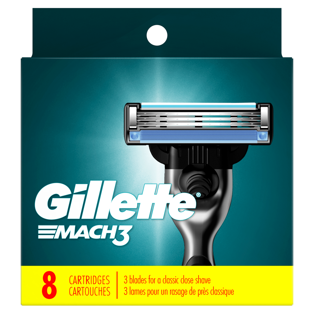 Gillette Mach3 Razor Blade Refills – 8 Count