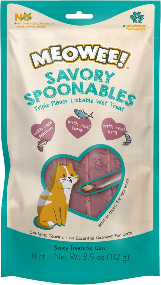 Meowee! Cat Treats – Irresistible Flavor Cats Love  Salmon, Tuna, Krill