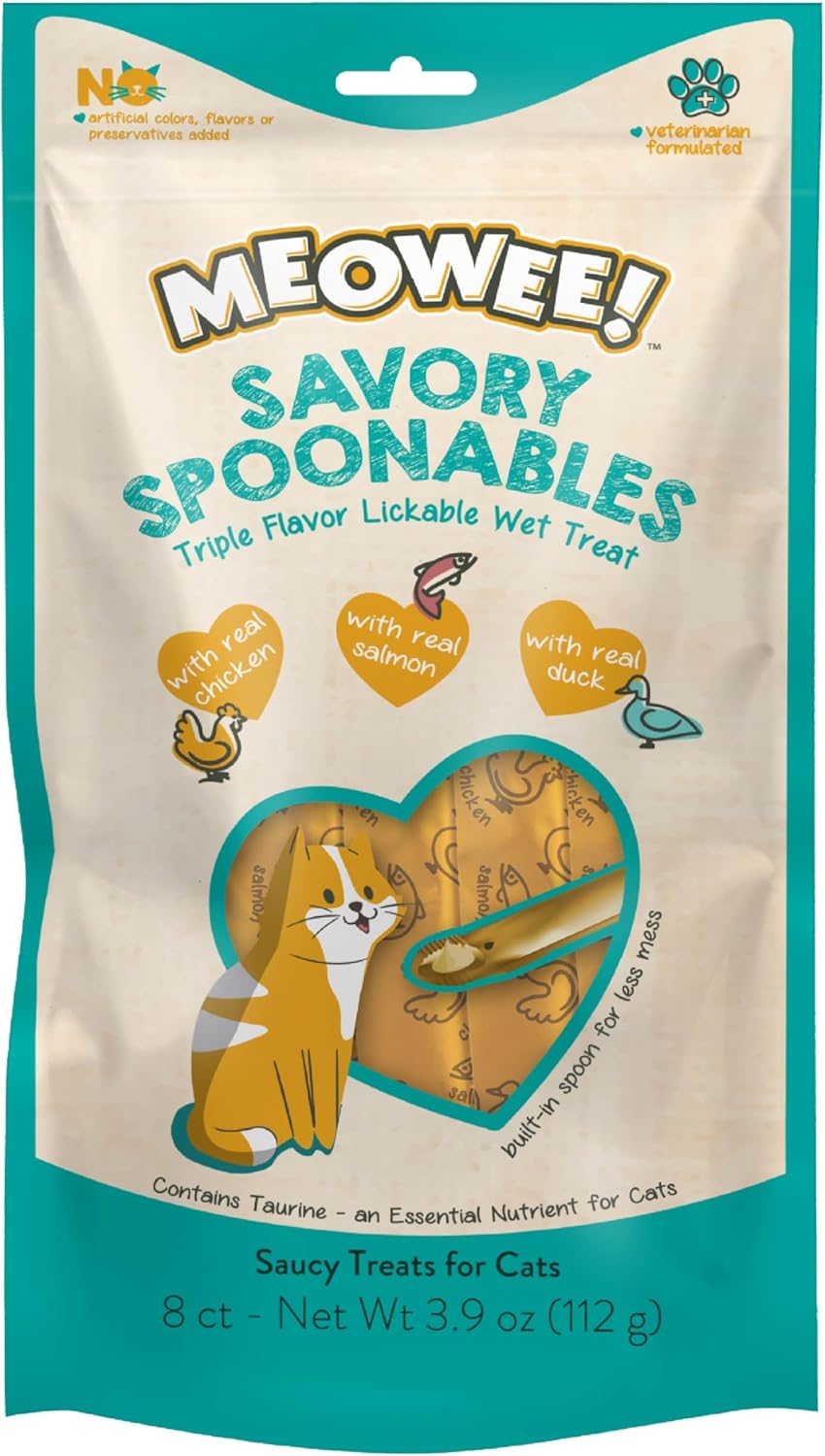 Meowee! Cat Treats – Irresistible Flavor Cats Love Chicken, Salmon, Duck