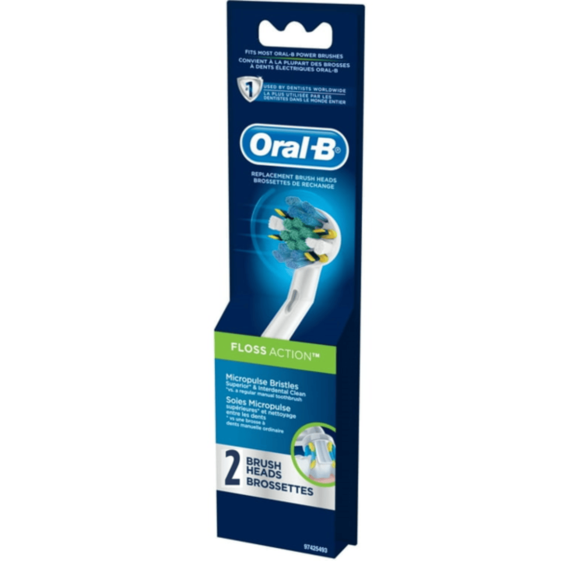 Oral-B Floss Action Replacement Brush Heads (2)